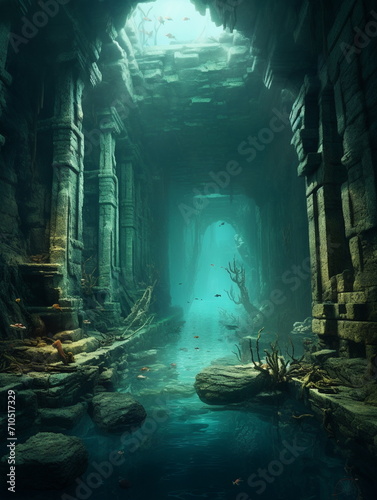 ruins of ancient sorzhuni under water