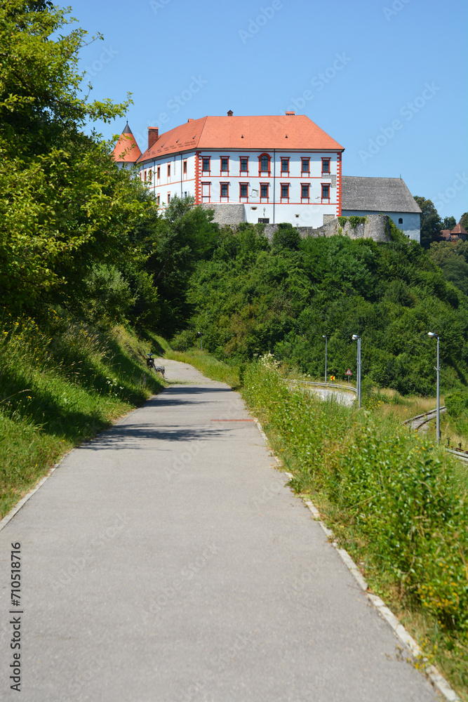Ozalj castle - view from the walking trail Ozalj castle - view from the walking trail