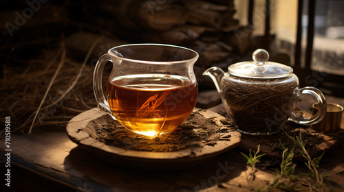 Organic tea made from Smilax aspera with medicinal