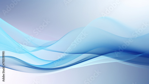 Blue Abstraction: A Beautiful Wave of Modern Smoothness on a White Background