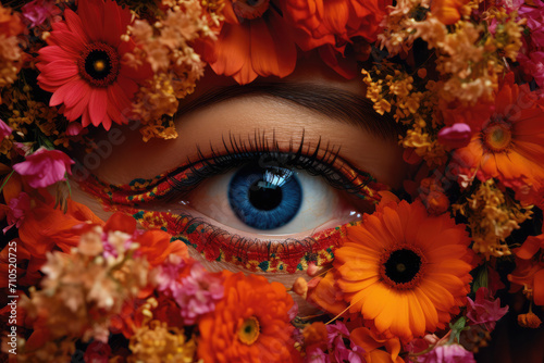 Vivid dried flowers in bordering ladies eyes © David