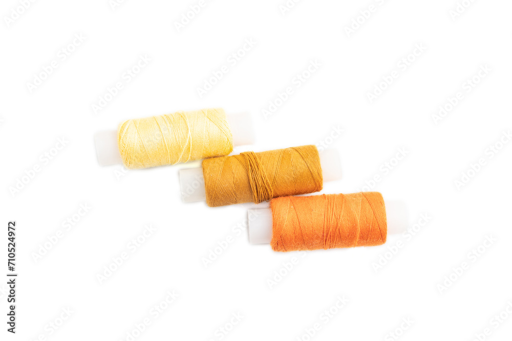 spool of thread isolated on white. Top view