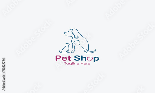 animal and pet logo design vector template