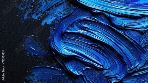 Blue oil and black paint texture background
