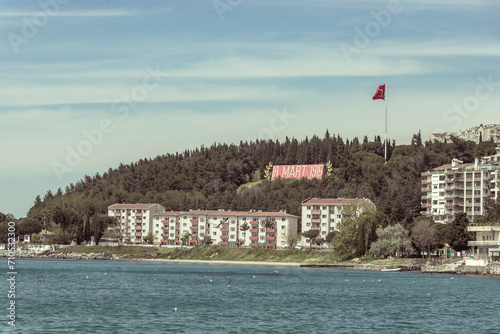 View of Canakkale, a small town along the Dardanelles Strait, Sea of Marmara, Turkey. photo