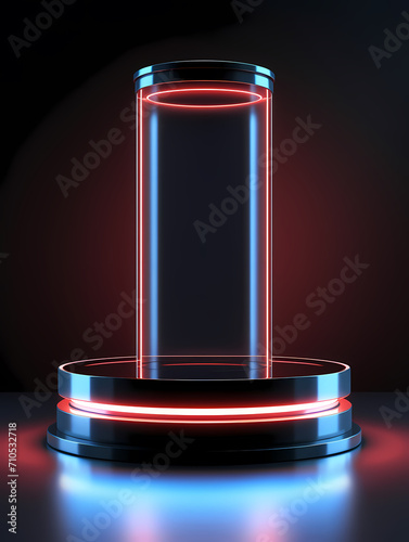 Podium, booth, stage, product background for product display, blank display