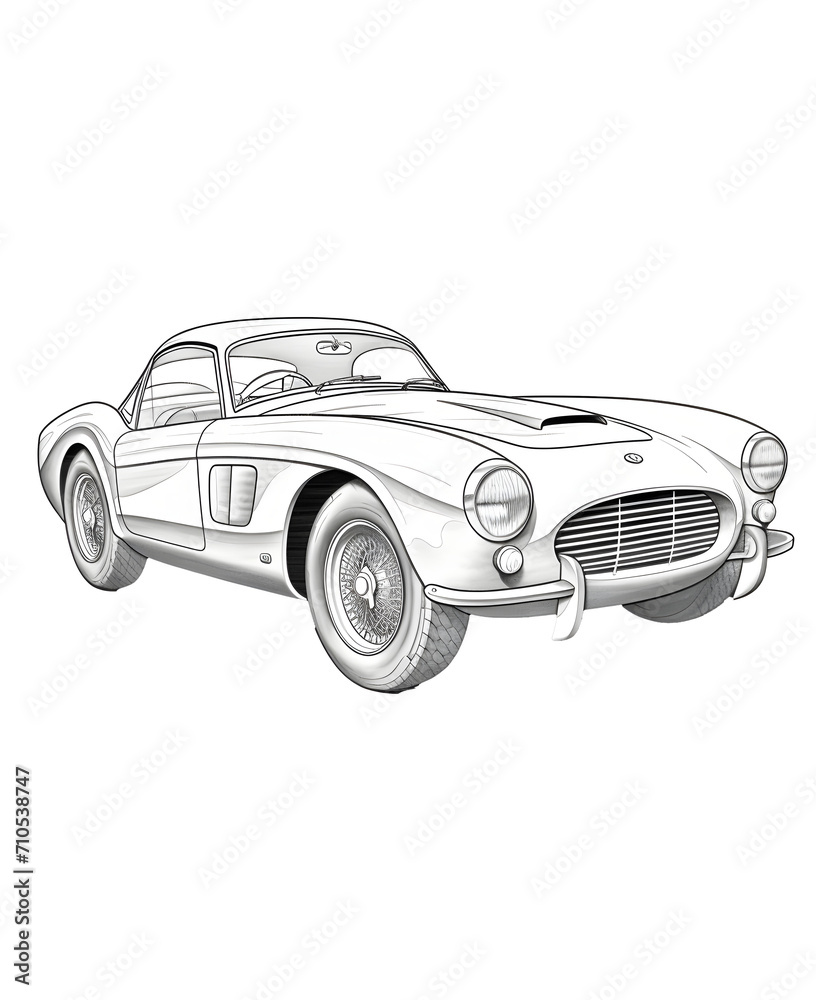 a drawing of a car