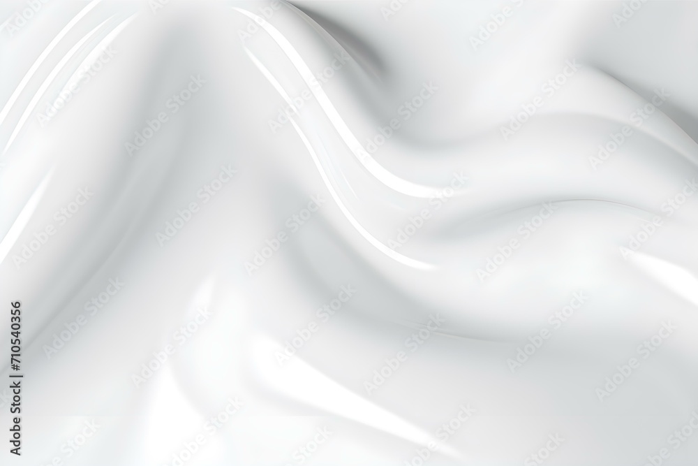 Obraz premium Liquid abstract white background. Smooth glossy texture 3D rendering l.