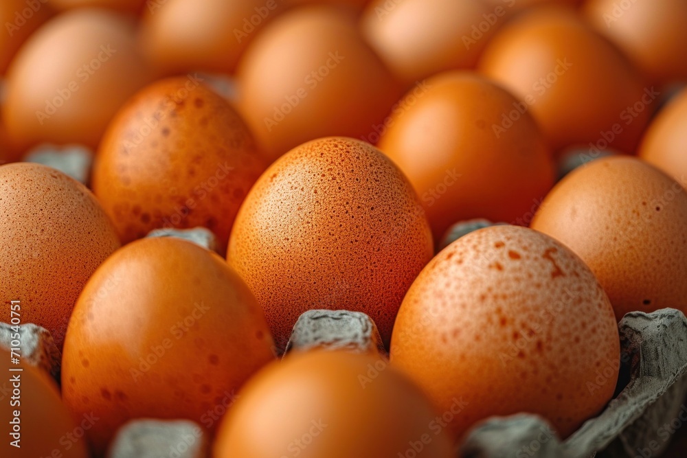 Assorted Brown and Speckled Eggs Neatly Arranged in a Carton Assorted Brown and Speckled Eggs Neatly Arranged in a Carton