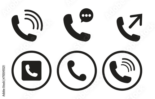 Phone icon vector . Collection of vector symbol on white background. Telephone icon symbol isolated . call icon Vector illustration