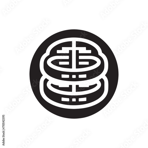 Mystical Prosperity Unveiled: A Captivating Collection of Chinese Coins Silhouette Stock for Enthusiasts in the Chinese New Year - Chinese New Year Silhouette - Chinese Coins Vector Stock
