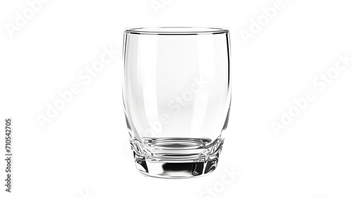 a clear glass with a white background photo