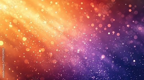 Tangerine and periwinkle abstract background with sparkling particles