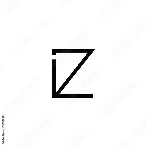 Minimal Letters IZ Logo Design