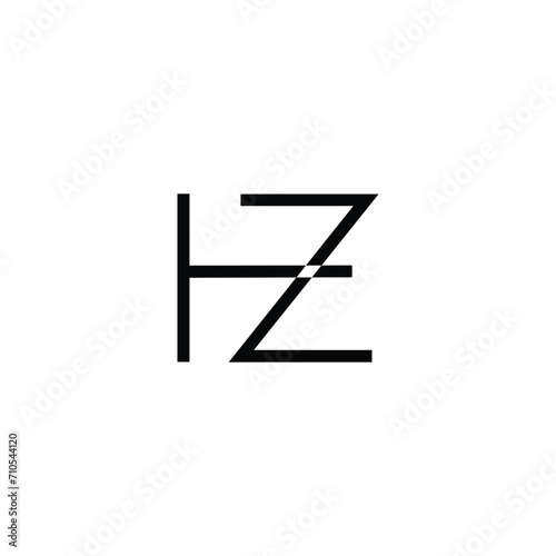 Minimal Letters HZ Logo Design