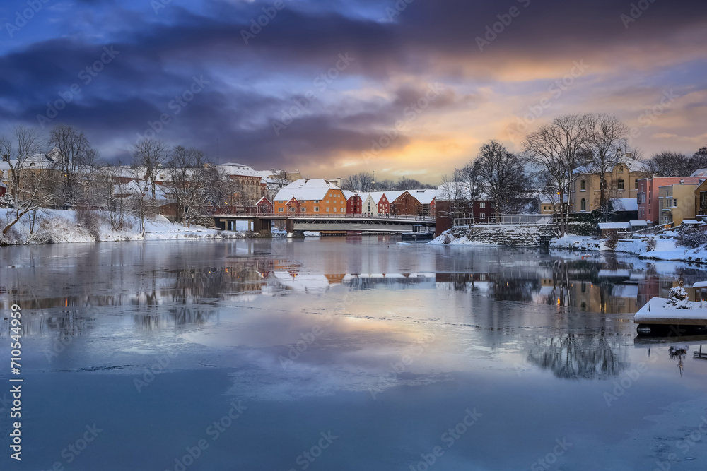 River Nidelva in the Norwegian city Trondheim