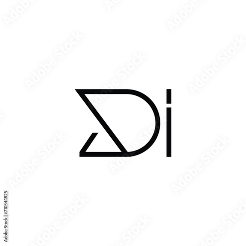 Minimal Letters DI Logo Design