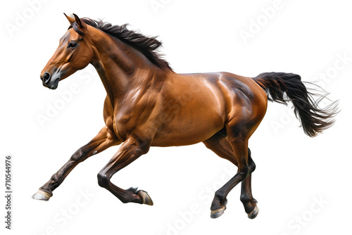 a horse running with a white background © ion