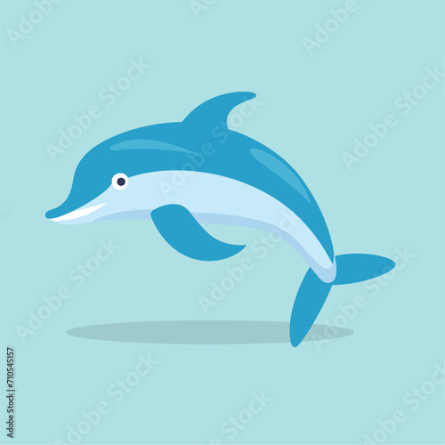 Vector Flat Dolphin Fish