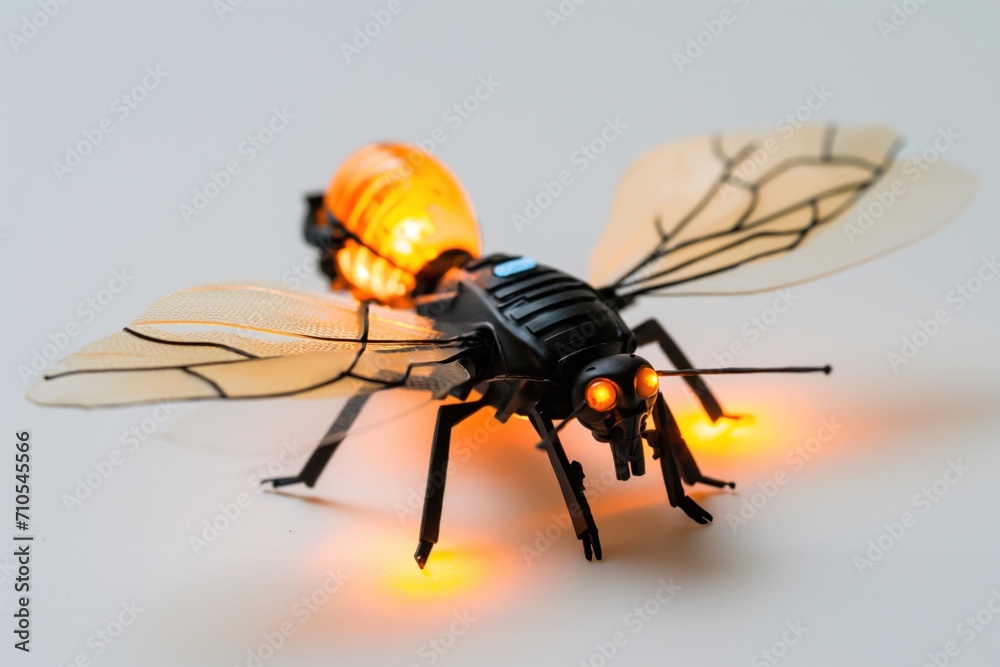 Fototapeta premium robotic futuristic robot firefly bug insect . generative ai