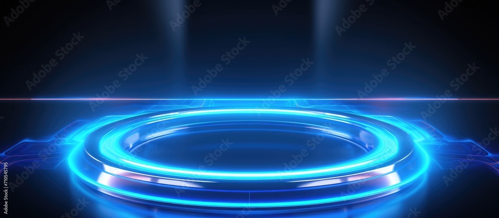 Futuristic teleport podiums Blue, neon hologram portal. Magic fantasy portal. Magic circle teleport Futuristic teleport podiums Blue, neon hologram portal. Magic fantasy portal. Magic circle teleport