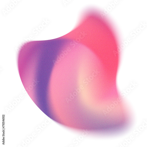 Abstract Blossom Grainy Gradient Fluid Shape