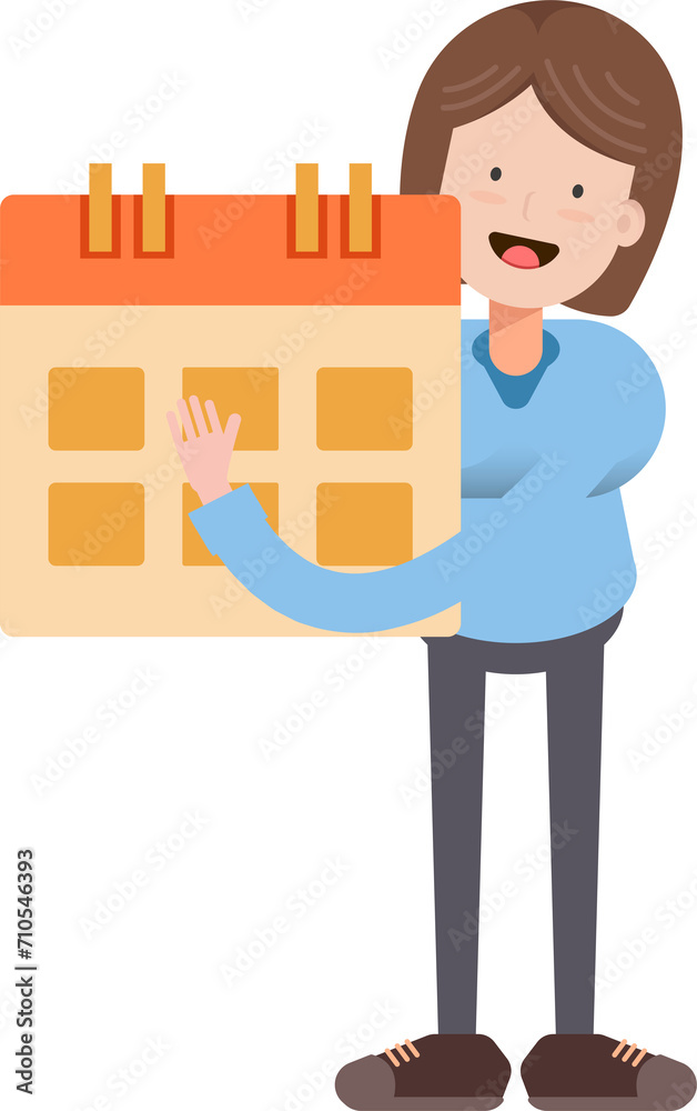 Woman Character Holding Calendar
Woman Character Holding Calendar
