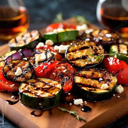 Mediterranean-Style Grilled Vegetables with Feta - Culinary Delight