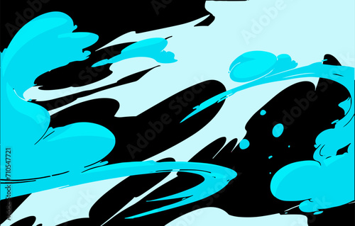 Anime cartoon style background with visual effects of wind and blast.