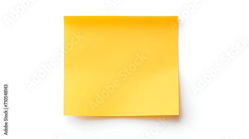 Blank paper note on white background, top view generated AI