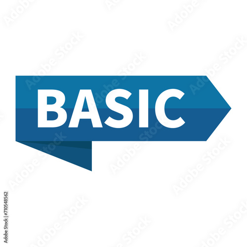 Basic Blue Rectangle Ribbon Shape For Information Announcement
