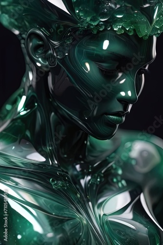 The girl from the green crystal