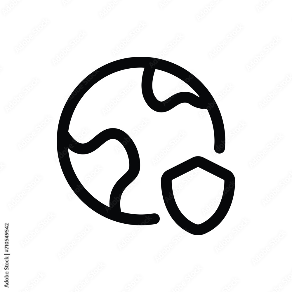 Worldwide Security icon in trendy outline style isolated on white background. Worldwide Security silhouette symbol for your website design, logo, app, UI. Vector illustration, EPS10. Worldwide Security icon in trendy outline style isolated on white background. Worldwide Security silhouette symbol for your website design, logo, app, UI. Vector illustration, EPS10.