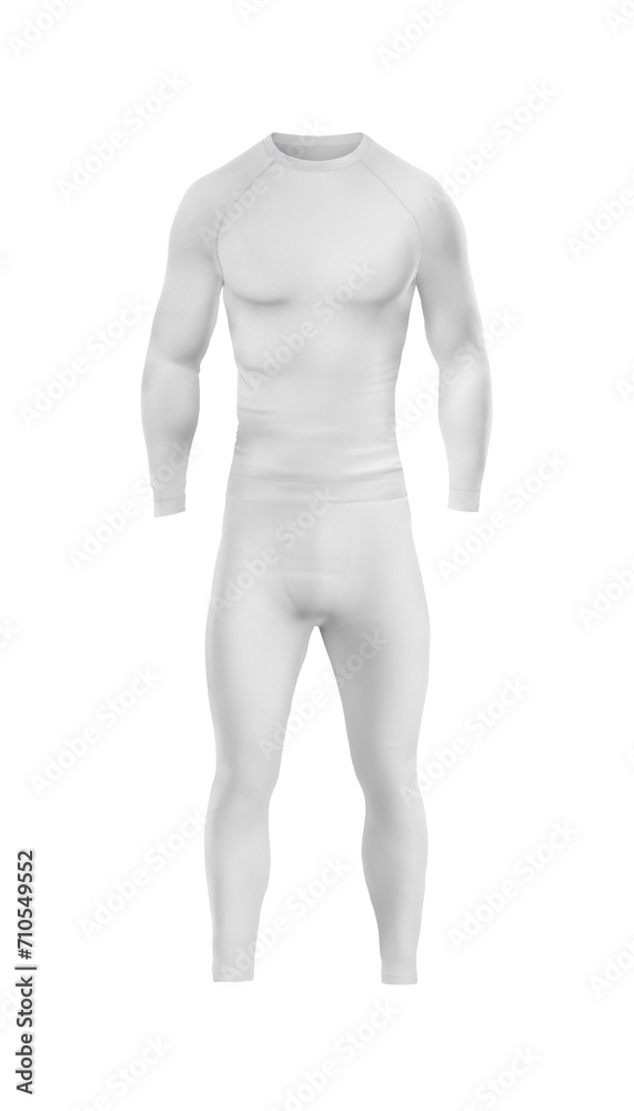 Compression Pants and T-Shirt Sport Leggings on white background