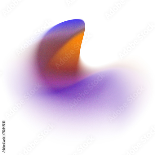 Abstract Multicolor Grainy Gradient Fluid Shape