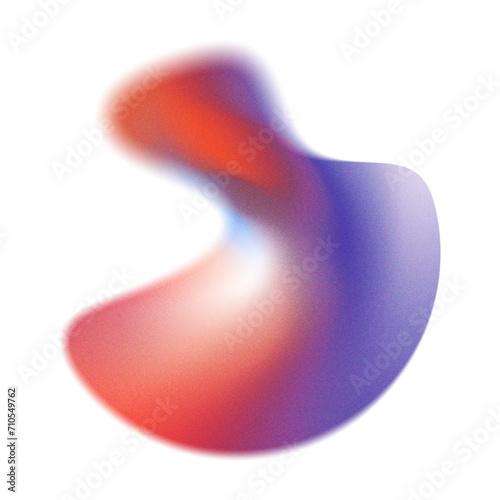 Abstract Multicolor Grainy Gradient Fluid Shape
