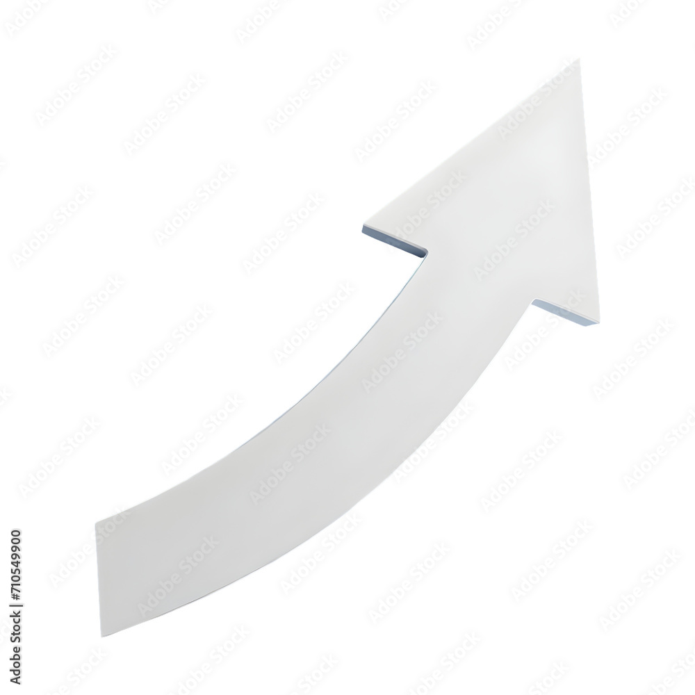 Chart with White Arrow 3d isolated on transparent background Chart with White Arrow 3d isolated on transparent background