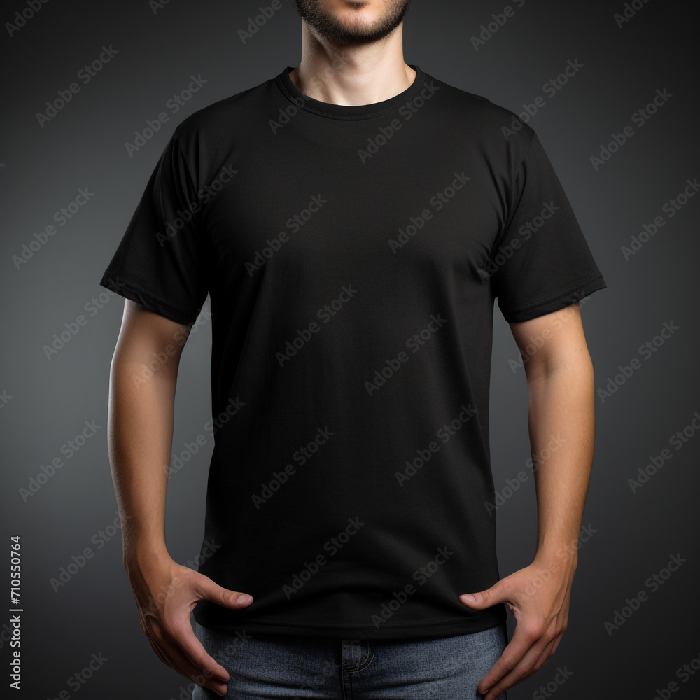 black blank t shirt black background blank shirt created with Generative Ai black blank t shirt black background blank shirt created with Generative Ai