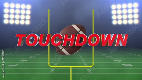 American Football Touchdown Banner Loop