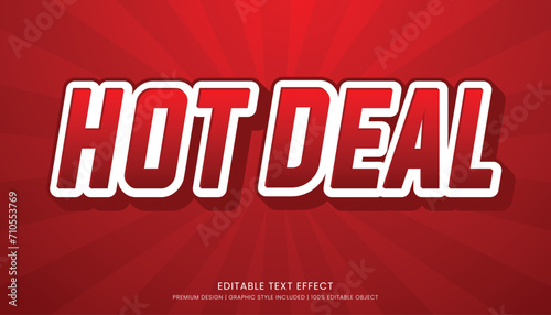 hot deal editable text effect template for business promotion sale banner