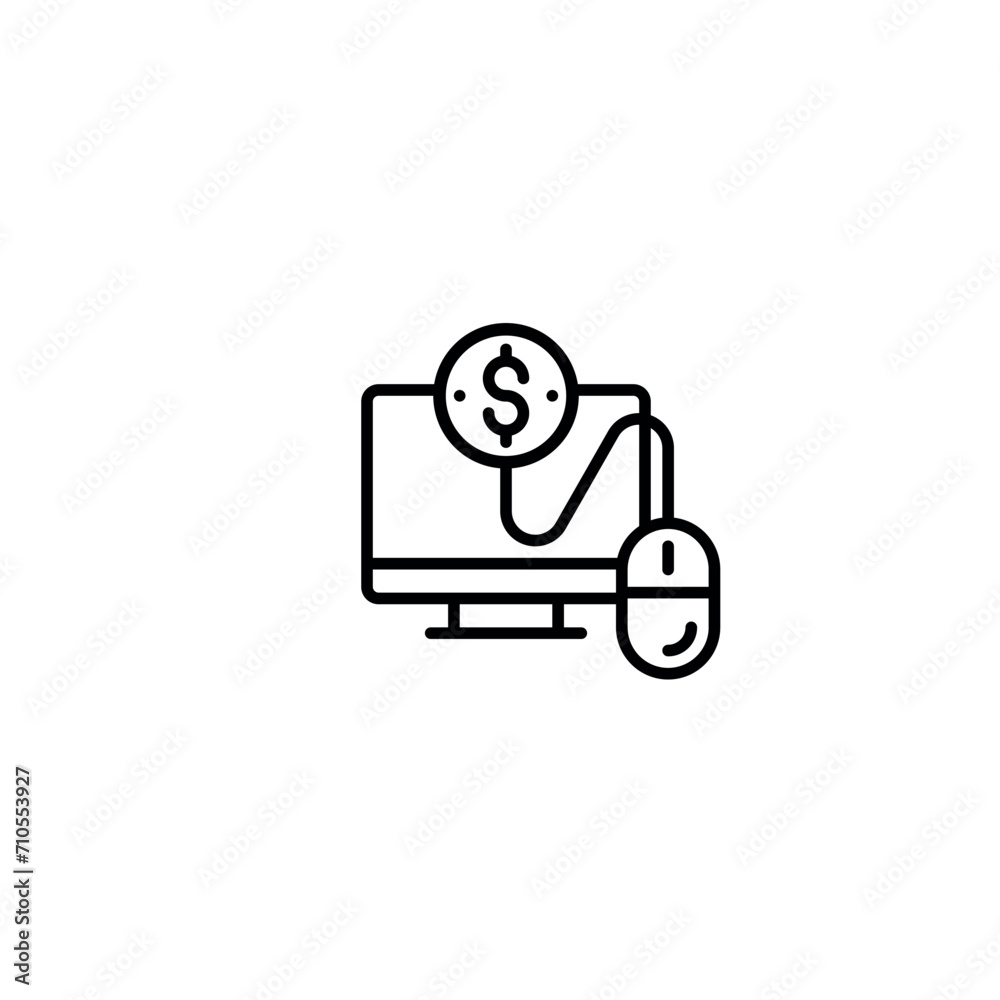 computer dollar icon computer dollar icon