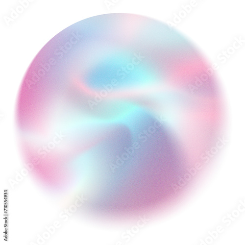 Abstract Blue and Pink Multicolor Grainy Gradient Fluid Shape