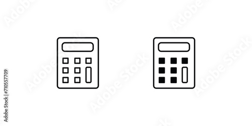 calculator icon with white background vector stock illustration