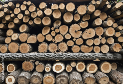 A stack of logs for a fireplace.