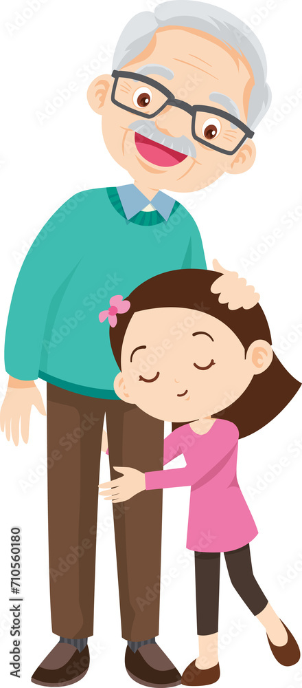 elderly man or grandfather in actions character