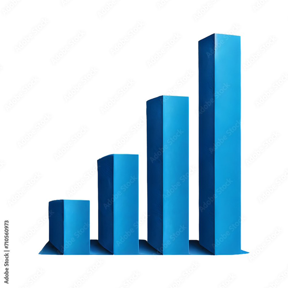 Bar Graph icon 3d isolated on transparent background Bar Graph icon 3d isolated on transparent background