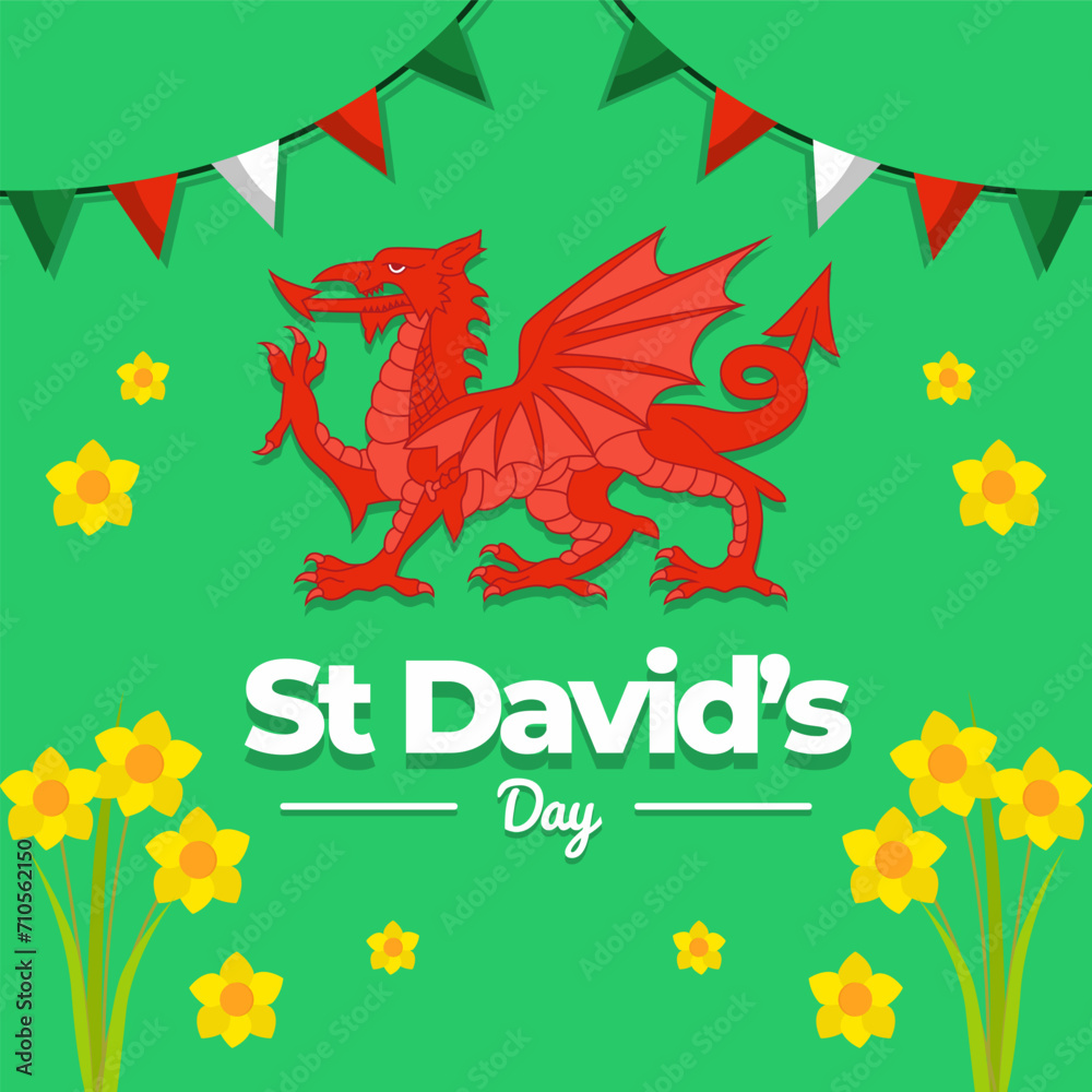 St. David's Day illustration vector background. Vector eps 10 St. David's Day illustration vector background. Vector eps 10