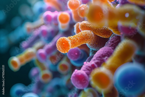A close-up view of antibiotics binding to bacterial ribosomes.