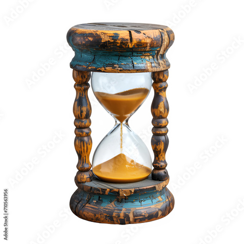 hourglass isolated on transparent background ,antique hourglass png ,generative ai