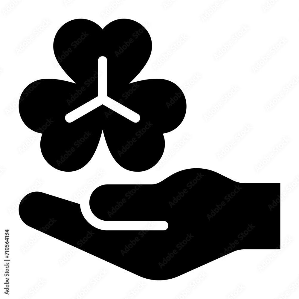 clover glyph icon clover glyph icon